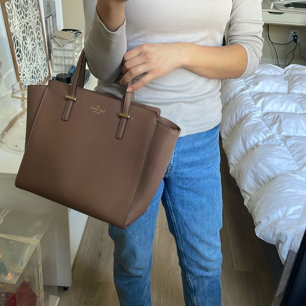 Kate Spade Brown Leather Tote Bag